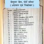 Indians Sentenced to Black Water between 1932-1938 Cellular Jail, Port Blair (Andaman & Nicobar) काले पानी की सजा पाने वाले भारतीय 1932-1938 के मध्य सेलुलर जेल, पोर्ट ब्लेयर (अंडमान एवं निकोबार)